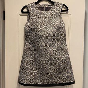 GUCCI Metallic Floral Jacquard Mini Shift Dress